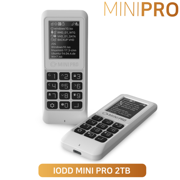 iodd MINI PRO SSD-Laufwerk mit USB-C 3.1 sichere 256-Bit-Verschlüsselung 2TB
